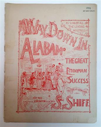 (SHEET MUSIC--AFRICAN AMERICAN AND BLACK FACE.) Group of over 25 American pieces with African American themes,